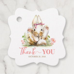 Étiquettes Cadeau Merci Little Bunny fête d'anniversaire
