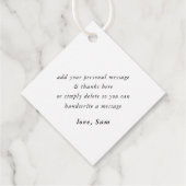 Étiquettes Cadeau MERCI luxe chic taches de confetti d'or (Dos)