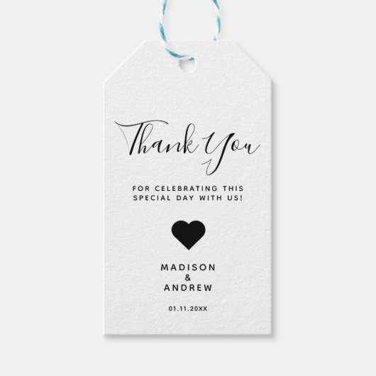 Étiquettes-cadeau Merci mariage (Devant)