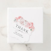 Étiquettes Cadeau Merci Mariage aux fleurs rose douce (En situation)