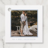 Étiquettes Cadeau Merci Mariage bleu (Devant)