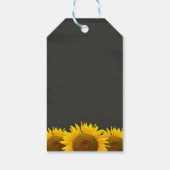 Étiquettes-cadeau Merci Mariage Chalkboard de tournesol classique (Dos)