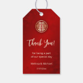 Étiquettes-cadeau Merci Mariage chinois (Dos)