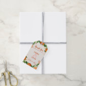 Étiquettes-cadeau Merci Mariage d'agrumes botaniques orange et vert (Avec de la ficelle)