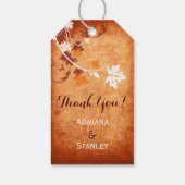 Étiquettes-cadeau Merci mariage de automne feuille d'érable (Dos)