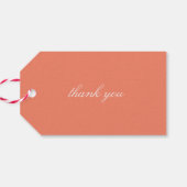 Étiquettes-cadeau Merci Mariage de bordure de couleur d'eau (Dos Horizontal)