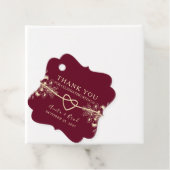 Étiquettes Cadeau Merci Mariage de Bourgogne (En situation)