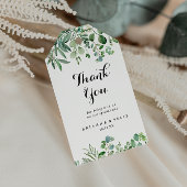 Étiquettes-cadeau Merci Mariage de calligraphie Eucalyptus vert