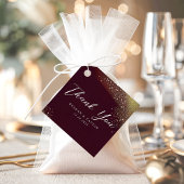 Étiquettes Cadeau Merci Mariage de Crimson profond de nuit étoilé