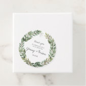 Étiquettes Cadeau Merci Mariage de  de verdure rustique (En situation)