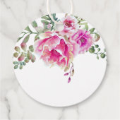 Étiquettes Cadeau Merci mariage de fleurs d'aquarelle rose (Dos)