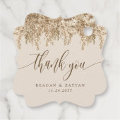 Étiquettes Cadeau Merci Mariage de la Terre de Pampas (Dos)