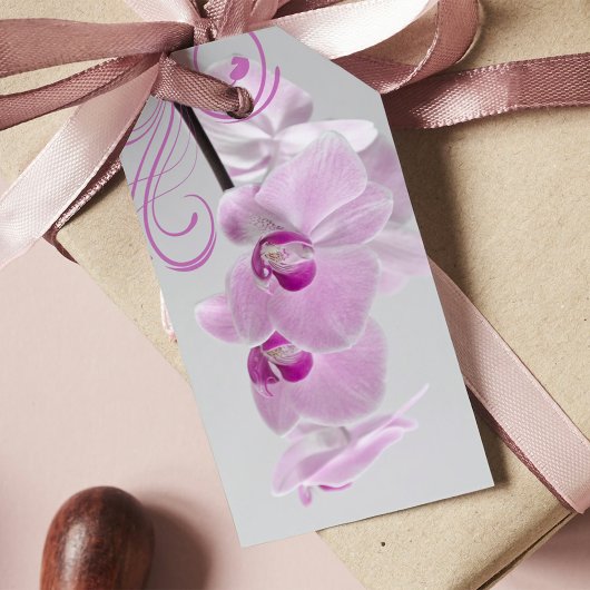 Étiquettes-cadeau Merci Mariage de l'élégance de l'orchidée rose Fav