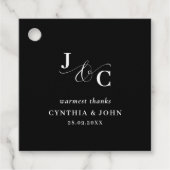 Étiquettes Cadeau Merci Mariage de monogramme d'esperluette (Devant)