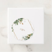 Étiquettes Cadeau Merci Mariage de monogramme et or (En situation)