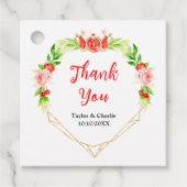 Étiquettes Cadeau Merci Mariage de pastèque et grenade (Devant)