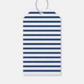 Étiquettes-cadeau Merci Mariage de phare bleu et blanc (Dos)