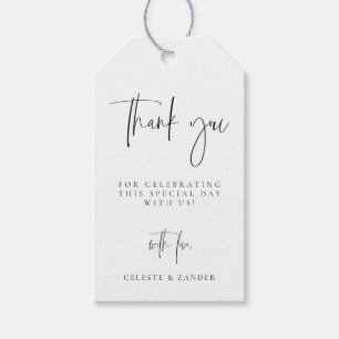 Étiquettes-cadeau Merci Mariage de phase de lune dorée