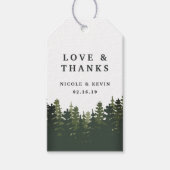 Étiquettes-cadeau Merci Mariage des grands pins (Devant)