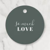 Étiquettes Cadeau Merci Mariage d'Eucalyptus en argent (Dos)