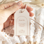 Étiquettes-cadeau Merci Mariage en ivoire Boho Arch simple<br><div class="desc">Cette Simple Boho Arch Ivoire Mariage Merci Tags Cadeaux design dispose d'une palette sophistiquée muet d'ivoire neutre jumelée à un magnifique mélange et assortis options de la rouille terre cuite, vert sauge, et prune. L'élégance sobre de la typographie simple et des arches douces crée une esthétique apaisante et polie avec...</div>
