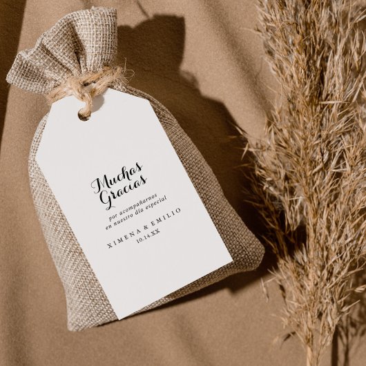 Étiquettes-cadeau Merci Mariage espagnol