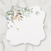 Étiquettes Cadeau Merci Mariage Eucalyptus vert Balloon (Dos)