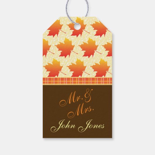 Étiquettes-cadeau Merci Mariage Feuille (Dos)