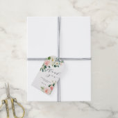 Étiquettes-cadeau Merci Mariage floral à fleurs blanches (Avec de la ficelle)