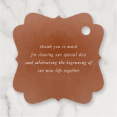 Étiquettes Cadeau Merci Mariage Floral en terre cuite Boho (Dos)