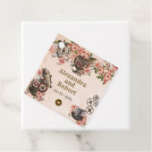 Étiquettes Cadeau Merci Mariage Floral Steampunk (En situation)