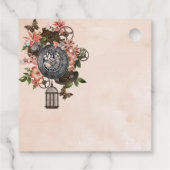 Étiquettes Cadeau Merci Mariage Floral Steampunk (Dos)
