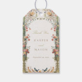 Étiquettes-cadeau Merci Mariage floral victorien (Devant)