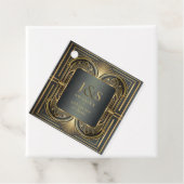 Étiquettes Cadeau Merci Mariage Glam Art Déco ID1033 (En situation)