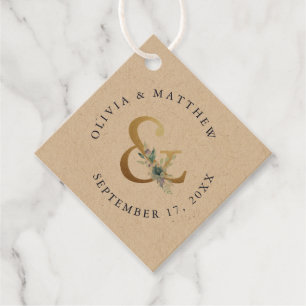 Étiquettes Cadeau Merci Mariage luxueux d'espere fleurie