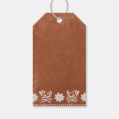 Étiquettes-cadeau Merci Mariage mexicain en terre cuite (Dos)