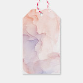 Étiquettes-cadeau Merci Mariage moderne transparent en soie (Dos)