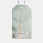 Étiquettes-cadeau Merci Mariage or et verdure (Dos)