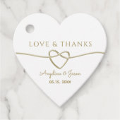 Étiquettes Cadeau Merci Mariage or simple (Devant)