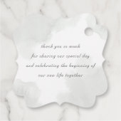 Étiquettes Cadeau Merci Mariage or vert (Dos)