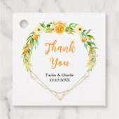 Étiquettes Cadeau Merci Mariage Oranges Citrus (Devant)