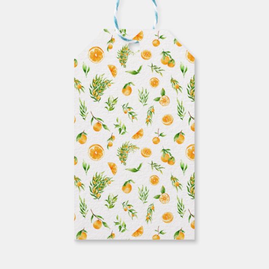 Étiquettes-cadeau Merci Mariage Oranges Citrus (Dos)