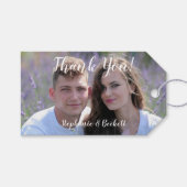 Étiquettes-cadeau Merci Mariage photo (Devant (Horizontal))