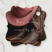 Étiquettes Cadeau Merci Mariage romantique rustique (Dos)