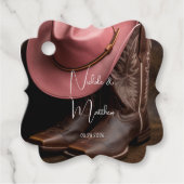 Étiquettes Cadeau Merci Mariage romantique rustique (Devant)