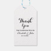 Étiquettes-cadeau Merci Mariage rustique (Dos)