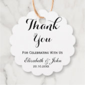 Étiquettes Cadeau Merci Mariage rustique (Dos)