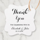 Étiquettes Cadeau Merci Mariage rustique (Dos)