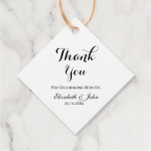 Étiquettes Cadeau Merci Mariage rustique (Dos)