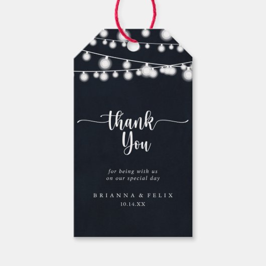 Étiquettes-cadeau Merci Mariage Rustique (Devant)